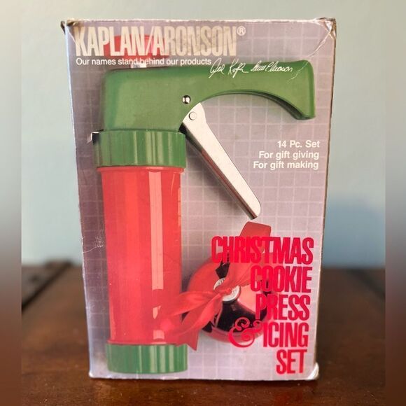 Vintage 1985 Kaplan Aronson 14pc cookie press complete set w/box & instructions - Picture 2 of 8